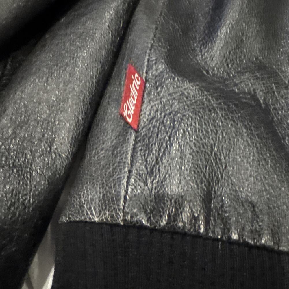 Electric Visual Evolution Leather Jacket Coat Bla… - image 7